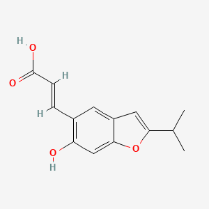 (2E)-3-(6-Hydroxy-2-isopropyl-1-benzofuran-5-YL)prop-2-enoic acid