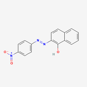 molecular formula C16H11N3O3 B11998456 ((4-Nitrophenyl)azo)naphthol CAS No. 71776-04-0