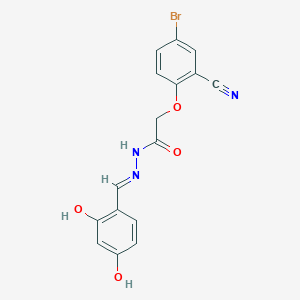 2-(4-bromo-2-cyanophenoxy)-N'-[(E)-(2,4-dihydroxyphenyl)methylidene]acetohydrazide