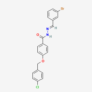 N'-[(E)-(3-bromophenyl)methylidene]-4-[(4-chlorobenzyl)oxy]benzohydrazide