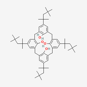 molecular formula C60H88O4 B1199861 5,11,17,23-Tetrakis(1,1,3,3-tetramethylbutyl)calix[4]arene-25,26,27,28-tetrol 
