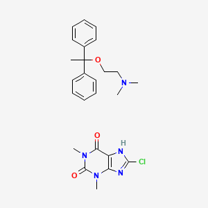 molecular formula C25H30ClN5O3 B1199864 Moxastine theoclate CAS No. 21661-62-1