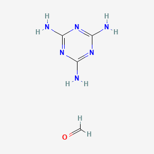 molecular formula C4H8N6O B1199866 1,3,5-Triazine-2,4,6-triamine, polymer with formaldehyde, methylated CAS No. 68002-20-0