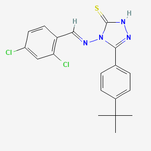 5-(4-Tert-butylphenyl)-4-{[(E)-(2,4-dichlorophenyl)methylidene]amino}-4H-1,2,4-triazol-3-YL hydrosulfide