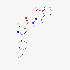 3-(4-ethoxyphenyl)-N'-[(1E)-1-(2-hydroxyphenyl)ethylidene]-1H-pyrazole-5-carbohydrazide