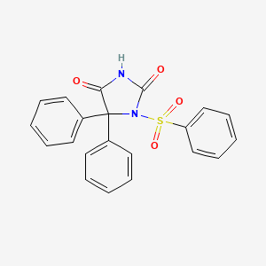 molecular formula C21H16N2O4S B1199872 5,5-Diphenyl-1-phenylsulfonylhydantoin CAS No. 21413-28-5