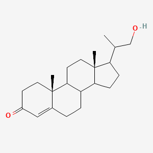 molecular formula C22H34O2 B11998733 (10R,13S)-17-(1-hydroxypropan-2-yl)-10,13-dimethyl-6,7,8,9,10,11,12,13,14,15,16,17-dodecahydro-1H-cyclopenta[a]phenanthren-3(2H)-one 