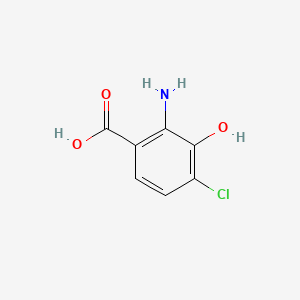 molecular formula C7H6ClNO3 B1199879 2-氨基-4-氯-3-羟基苯甲酸 CAS No. 23219-33-2