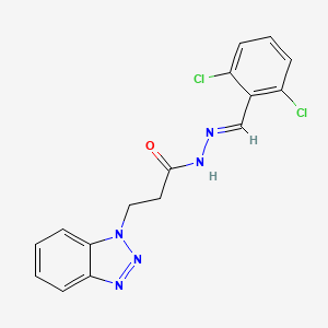 3-(1H-benzotriazol-1-yl)-N'-[(E)-(2,6-dichlorophenyl)methylidene]propanehydrazide