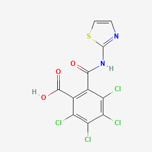 molecular formula C11H4Cl4N2O3S B11998819 2,3,4,5-Tetrachloro-6-[(1,3-thiazol-2-yl)carbamoyl]benzoic acid CAS No. 19691-99-7