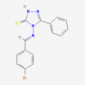 4-((4-Bromobenzylidene)amino)-5-phenyl-4H-1,2,4-triazol-3-YL hydrosulfide