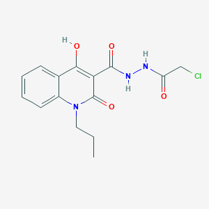 N'-(chloroacetyl)-4-hydroxy-2-oxo-1-propyl-1,2-dihydroquinoline-3-carbohydrazide