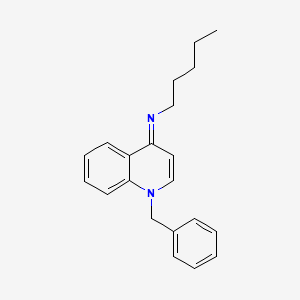 molecular formula C21H24N2 B1199909 (1-苄基-1H-喹啉-4-亚甲基)-戊胺 