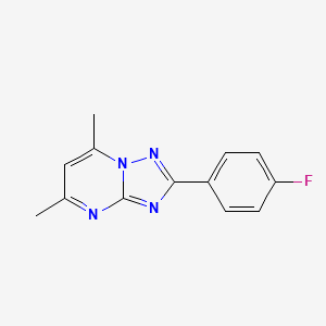 molecular formula C13H11FN4 B1199913 2-(4-氟苯基)-5,7-二甲基-[1,2,4]三唑并[1,5-a]嘧啶 