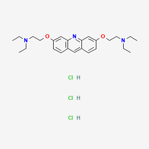 molecular formula C25H38Cl3N3O2 B1199933 2-[6-[2-(diethylamino)ethoxy]acridin-3-yl]oxy-N,N-diethylethanamine;trihydrochloride CAS No. 43129-68-6