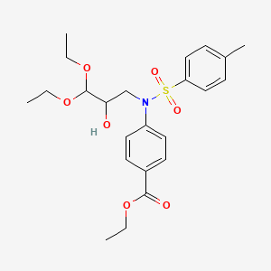 Ethyl 4-{(3,3-diethoxy-2-hydroxypropyl)[(4-methylphenyl)sulfonyl]amino}benzoate