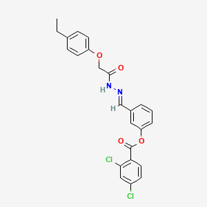 3-(2-((4-Ethylphenoxy)acetyl)carbohydrazonoyl)phenyl 2,4-dichlorobenzoate