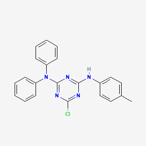 6-chloro-N'-(4-methylphenyl)-N,N-diphenyl-1,3,5-triazine-2,4-diamine