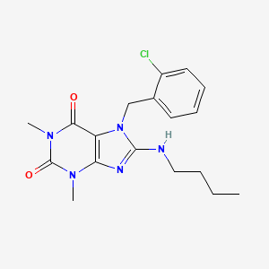 8-(butylamino)-7-(2-chlorobenzyl)-1,3-dimethyl-3,7-dihydro-1H-purine-2,6-dione