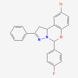 9-Bromo-5-(4-fluorophenyl)-2-phenyl-1,10b-dihydropyrazolo[1,5-c][1,3]benzoxazine