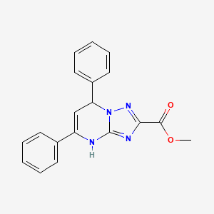 molecular formula C19H16N4O2 B11999475 Methyl 5,7-diphenyl-4,7-dihydro[1,2,4]triazolo[1,5-a]pyrimidine-2-carboxylate 