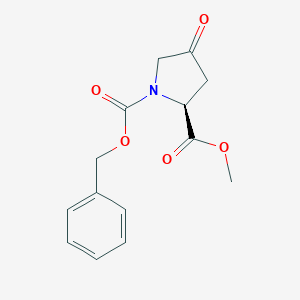 molecular formula C14H15NO5 B119996 (S)-1-苄基 2-甲基 4-氧代吡咯烷-1,2-二羧酸酯 CAS No. 16217-15-5