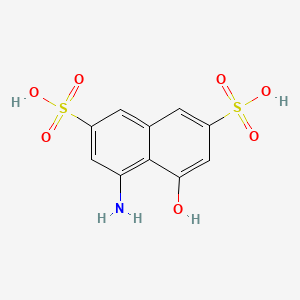 molecular formula C10H9NO7S2 B1199971 4-Amino-5-hydroxy-2,7-naphthalenedisulfonic acid CAS No. 90-20-0