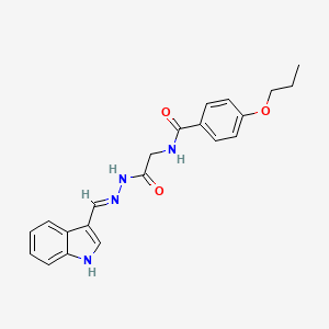 N-(2-(2-((1H-Indol-3-yl)methylene)hydrazinyl)-2-oxoethyl)-4-propoxybenzamide