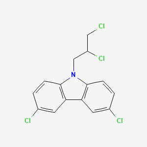 molecular formula C15H11Cl4N B11999765 3,6-Dichloro-9-(2,3-dichloro-propyl)-9H-carbazole 