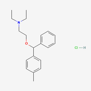 molecular formula C20H28ClNO B11999826 N,N-Diethyl-2-(phenyl-(p-tolyl)methoxy)ethylamine hydrochloride CAS No. 53499-34-6