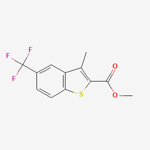 molecular formula C12H9F3O2S B11999882 Methyl 3-methyl-5-(trifluoromethyl)-1-benzothiophene-2-carboxylate 