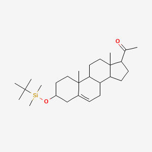 molecular formula C27H46O2Si B11999888 Pregnenolone, 3-dimethyl(t-butyl)silyl ether 