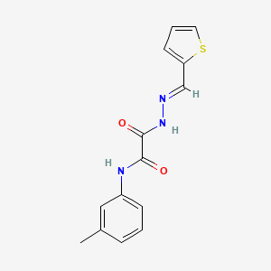 molecular formula C14H13N3O2S B11999893 N-(3-methylphenyl)-2-oxo-2-[(2E)-2-(2-thienylmethylene)hydrazino]acetamide 