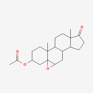 molecular formula C21H30O4 B11999907 17-Oxo-5,6-epoxyandrostan-3-yl acetate CAS No. 14545-93-8