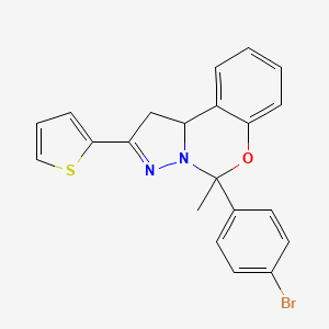 5-(4-Bromophenyl)-5-methyl-2-(2-thienyl)-1,10b-dihydropyrazolo[1,5-c][1,3]benzoxazine