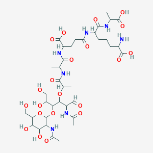 molecular formula C37H61N7O21 B1200015 Disaccharide tetrapeptide CAS No. 60230-18-4