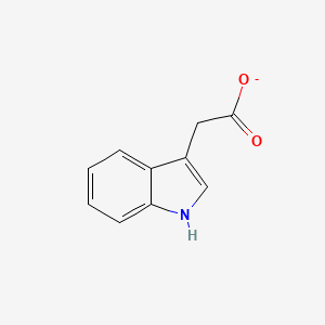 molecular formula C10H8NO2- B1200044 Indole-3-acetate CAS No. 93672-51-6