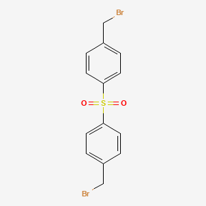 molecular formula C14H12Br2O2S B12000457 Bis[4-(bromomethyl)phenyl] sulfone 