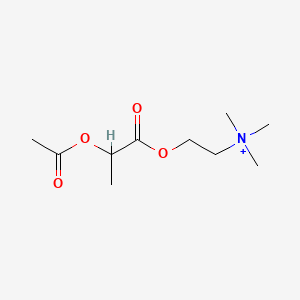 molecular formula C10H20NO4+ B1200046 Aclatonium CAS No. 55077-25-3