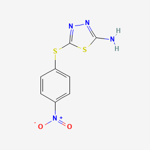 molecular formula C8H6N4O2S2 B12000517 5-((4-Nitrophenyl)thio)-1,3,4-thiadiazol-2-amine CAS No. 78305-03-0