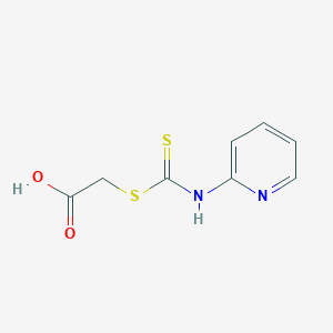 molecular formula C8H8N2O2S2 B12000525 {[(Pyridin-2-yl)carbamothioyl]sulfanyl}acetic acid CAS No. 13037-52-0