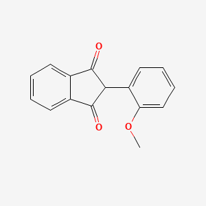 molecular formula C16H12O3 B12000531 2-(2-methoxyphenyl)-1H-indene-1,3(2H)-dione 