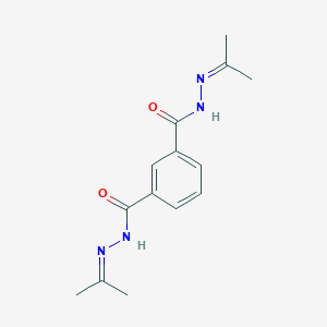 molecular formula C14H18N4O2 B12000611 N'~1~,N'~3~-di(propan-2-ylidene)benzene-1,3-dicarbohydrazide 