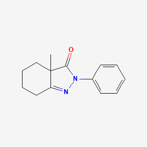 molecular formula C14H16N2O B12000628 3a-Methyl-2-phenyl-4,5,6,7-tetrahydro-2H-indazol-3(3aH)-one 