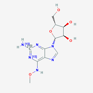 B120007 (2R,3R,4S,5R)-2-[2-(15N)Azanyl-6-(methoxyamino)purin-9-yl]-5-(hydroxymethyl)oxolane-3,4-diol CAS No. 197228-02-7