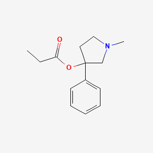 molecular formula C14H19NO2 B12000741 1-Methyl-3-phenyl-3-pyrrolidinol propionate CAS No. 3188-69-0