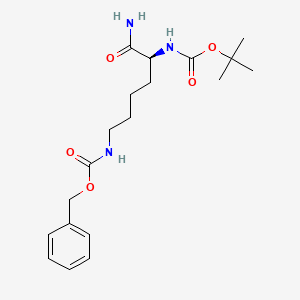 ((S)-5-(tert-butoxycarbonylamino)-5-(carbamoyl)pentyl)carbamic acid benzyl ester