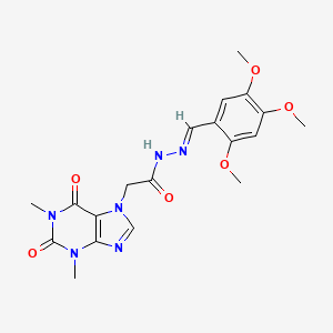 2-(1,3-dimethyl-2,6-dioxo-1,2,3,6-tetrahydro-7H-purin-7-yl)-N'-[(E)-(2,4,5-trimethoxyphenyl)methylidene]acetohydrazide