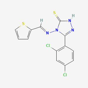 5-(2,4-dichlorophenyl)-4-{[(E)-thiophen-2-ylmethylidene]amino}-2,4-dihydro-3H-1,2,4-triazole-3-thione