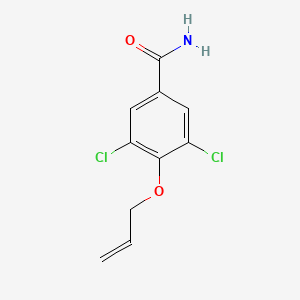 molecular formula C10H9Cl2NO2 B12000793 Benzamide, 4-allyloxy-3,5-dichloro- CAS No. 41727-53-1